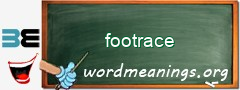 WordMeaning blackboard for footrace